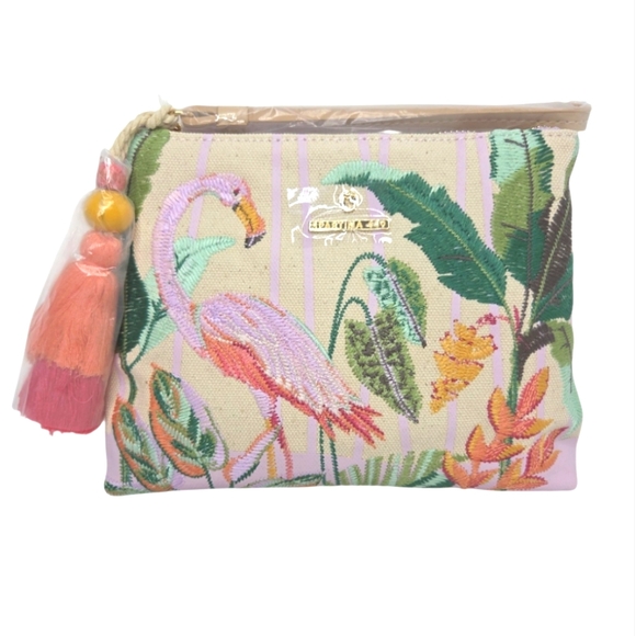 Spartina 449 Carina Wristlet Lilac Flamingo NWT - Picture 1 of 10